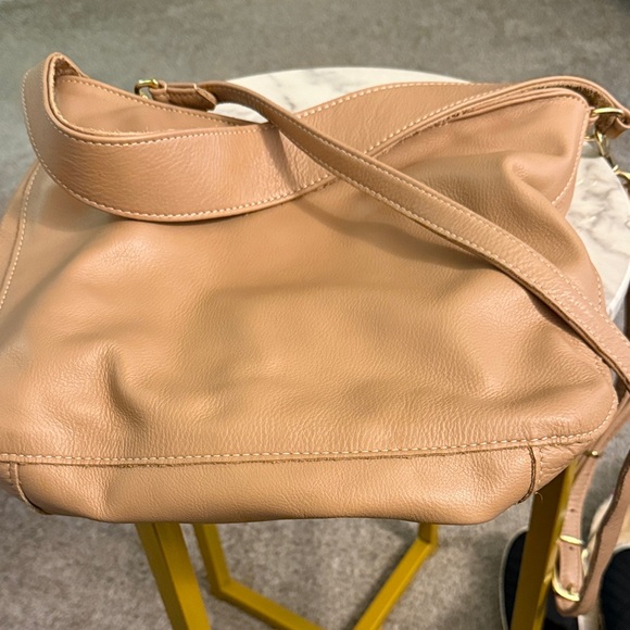 Fount Kinsley Carryall Tan Leather Hobo Bag - Picture 2 of 6